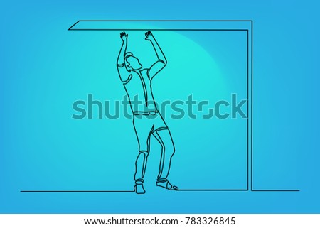 Continuous Line Drawing Man Tie Suit Stock Vector Royalty