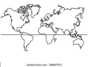 40,204 Line Drawing Map World Images, Stock Photos & Vectors | Shutterstock