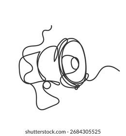 kontinuierliche Linie Zeichnung Megaphon Illustration verwandt