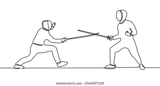 Continuous line drawing of men engaging in hangar sports, illustrating physical fitness and camaraderie in sports. Minimalist design for active living. Vector illustration hand drawn.