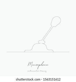 continuous line drawing. microphone. simple vector illustration. microphone concept hand drawing sketch line.