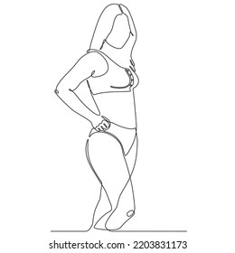 continuous line drawing a model victor illustration art