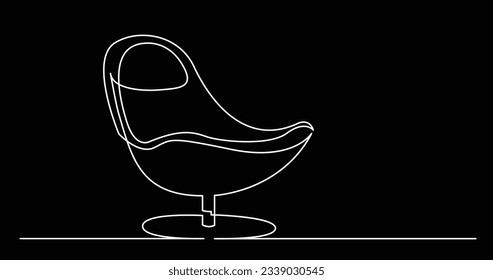 continuous line drawing of modern luxury comfortable ergonomic chair
