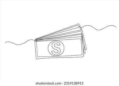 Recorte continuo de los billetes en euros. Ilustración del vector
