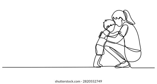 Continuous line drawing mother