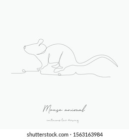 continuous line drawing. mouse animal. simple vector illustration. mouse animal concept hand drawing sketch line.