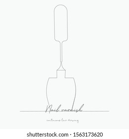 continuous line drawing. nail varnish. simple vector illustration. nail varnish concept hand drawing sketch line.