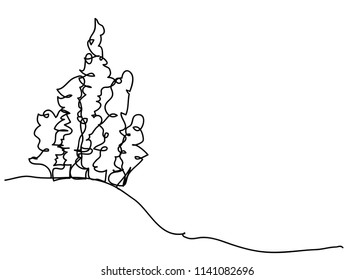 continuous line drawing nature
