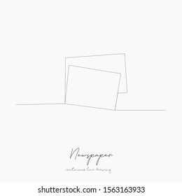 continuous line drawing. newspaper. simple vector illustration. newspaper concept hand drawing sketch line.