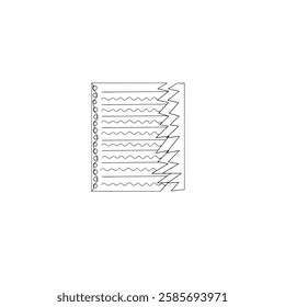 continuous line drawing note sheet diary memo
