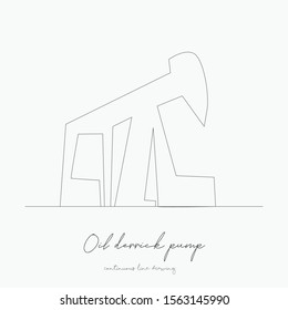 continuous line drawing. oil derrick pump. simple vector illustration. oil derrick pump concept hand drawing sketch line.