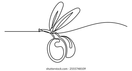 Continuous line drawing of olive branch.Line art of olive branch green fruit.
Hand-Drawn Olive Tree Berries Clipart. Food Design Template isolated on a white background.
