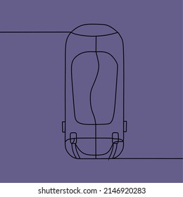 continuous line drawing on bag
