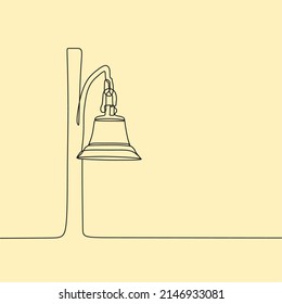 dibujo de línea continua en el timbre