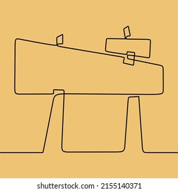 dibujo de línea continua a bordo