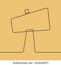 continuous line drawing on board