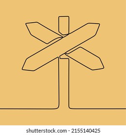 continuous line drawing on board