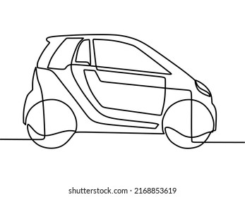 continuous line drawing on car