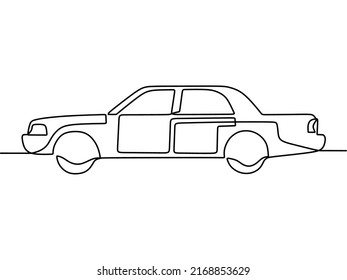 dibujo de línea continua en el coche