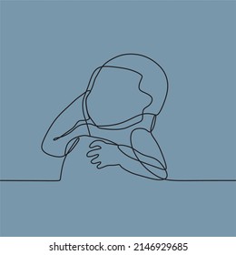 continuous line drawing on chilldren