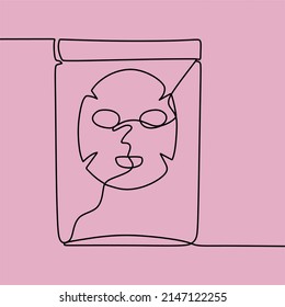 continuous line drawing on cosmetic