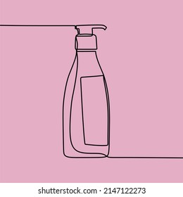continuous line drawing on cosmetic