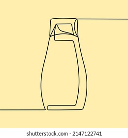 continuous line drawing on cosmetic