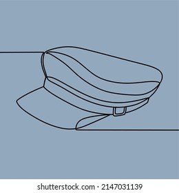 continuous line drawing on hat