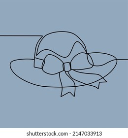 continuous line drawing on hat