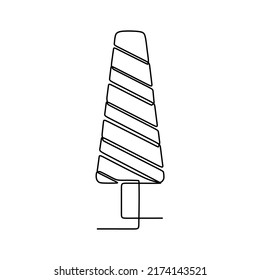 continuous line drawing on ice cream