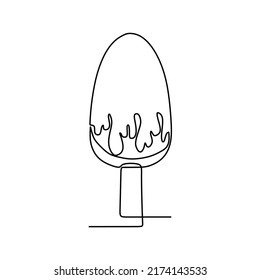 dibujo de línea continua sobre helado