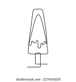 continuous line drawing on ice cream