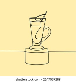 continuous line drawing on juice