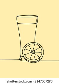 continuous line drawing on juice