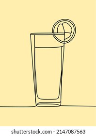 continuous line drawing on juice