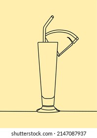 continuous line drawing on juice