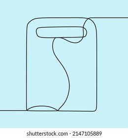 continuous line drawing on kitchen tools