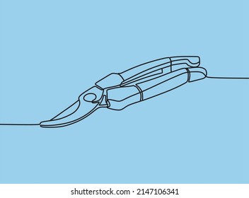 continuous line drawing on knife