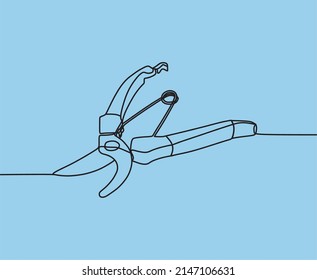 dibujo de línea continua sobre cuchillo