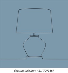 continuous line drawing on lamp