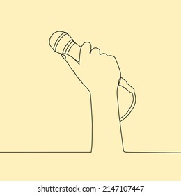 continuous line drawing on mic