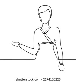 continuous line drawing on nurse