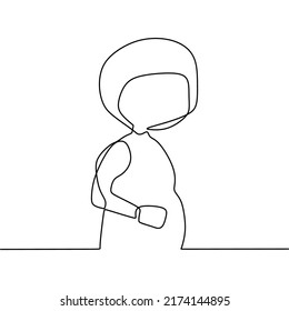 dibujo continuo en línea de personas embarazadas