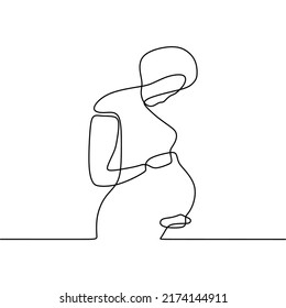 continuous line drawing on people is pregnant