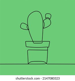 continuous line drawing on plants