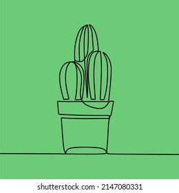 continuous line drawing on plants