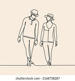 dibujo de línea continua sobre el romance