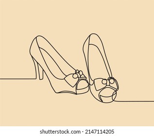 continuous line drawing on shoes