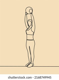 continuous line drawing on someone is at the gym