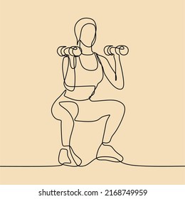 continuous line drawing on someone is at the gym